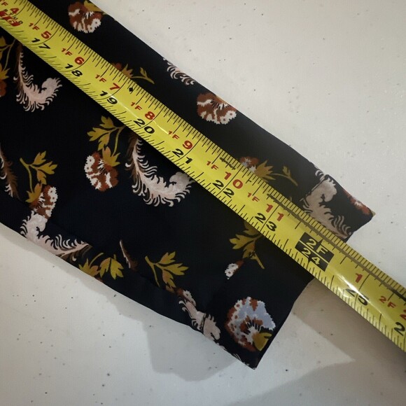 BANANA REPUBLIC Small Navy Long Sleeve Pleated Mandarin Dress Waist Pockets - Picture 15 of 16